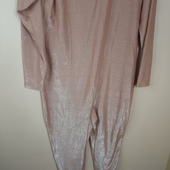 SKIMS Shimmer Catsuit Semi-Sheer High Crew Neckline in Sienna Size 3X - Picture 3 of 9